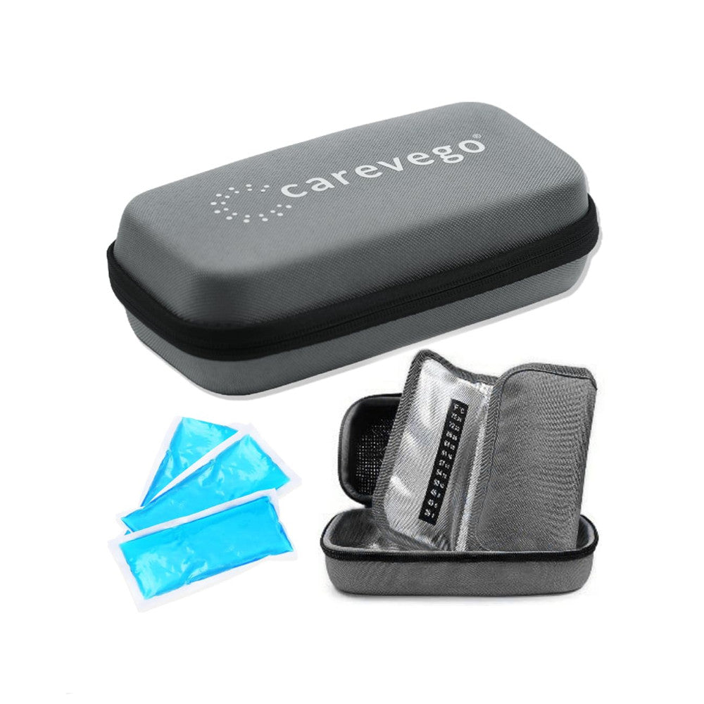 CareVego® Insulin Cooler Travel Kit - with Reusable Ice Packs [8h-12h]
